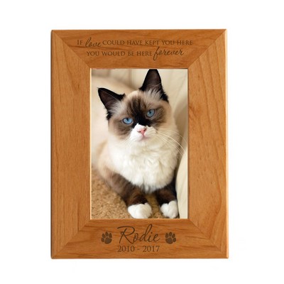 Pet Memorial Personalized 8x10 Alder Wood Frame